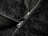 Shaggy Angora Knit Zip-Up