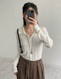 PB Open Collar Cardigan T-shirt