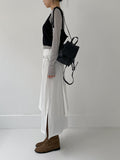 Crack Leather Mini Backpack