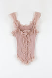Touch punching frill sleeveless