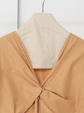 Rose Twist V-Neck One Piece