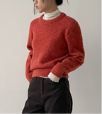 Mohair Mix Wool Crop Knit