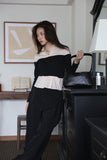 Lina color matching shirt top