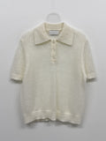Mohair collar half knit