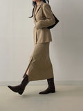Chilia H-Line Slit Long Skirt