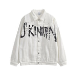 Brush letter cotton jacket