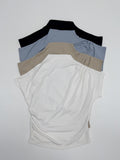 Milly Shirring Cap Sleeve T-Shirt