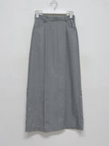 Belly Pin Tuck H-line Long Skirt