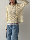 Flower See-through Layered T-shirt
