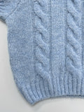 Puff Cable Half Knit
