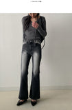 [Tie SET] Sheep V-neck Knit T-shirt