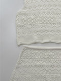 Punching Lace Sleeveless Knit Vest