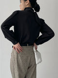 Charming Tie Puff Blouse