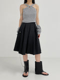 Berry Halter Sleeveless Knitwear