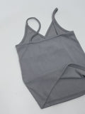 Tone-tone Ribbed Sleeveless