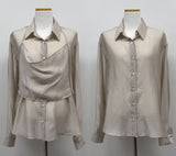 [Bustier SET] Artique Tencel Seethrough Blouse