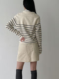 Bring corduroy A-line mini skirt