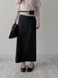 Unbalanced Stripe H-Line Skirt