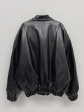 Crocker Glossy Leather Overfit Blouson