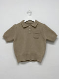Puff wool short sleeve knit