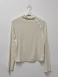 [T-shirt ver.] Doi Unbalanced Button Polar T-shirt