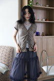 Medi lace button tee
