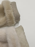 High Neck Double Long Fur Coat