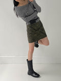 Unbalanced Button Off-Shoulder Knit