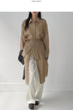 [Skirt SET] Bonita Tencel Long Shirt One Piece