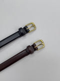 [20mm] Cowhide Square Gold Belt