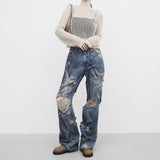 (Unisex) Jubi Damage Denim Pants