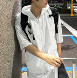 Cropped nylon hooded vest