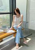 Jenia Ribbon Frill Sleeveless Blouse