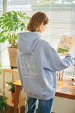 Funky Rabbit Embroidery Brushed Hood