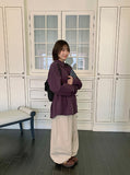 Conteni heart pocket balloon wide cotton pants