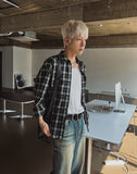 Grain check shirt