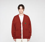 Clover Smile Embroidery Knit Cardigan
