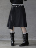 Stripe Unbalanced Skirt