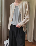 Ropi Punched Linen Knit Cardigan