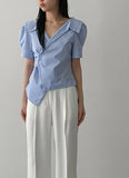 Virtue Unbalanced Puff Half Sleeve Shirt