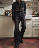 Fracture Bootcut Brushed Denim Pants
