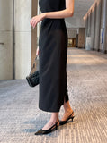 Celia Shirring Turdle Sleeveless Long One Piece