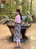 Tier H-line Banding Lace Skirt