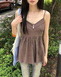 Sella Heart Neck Button Sleeveless Mini One Piece