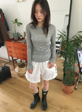 Hisami Strap Banding Frill Bermuda Pants