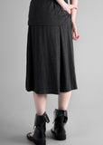 Cutout punching midi skirt