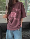 Flower Pigment Oversized Fit Short Sleeve