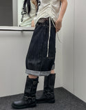 Big Pocket Carpenter Non-Fade 8-Part Denim Pants