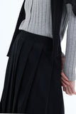 Ruched mid-length skirt