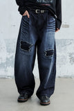 DESTROYED WASHING DENIM PANTS